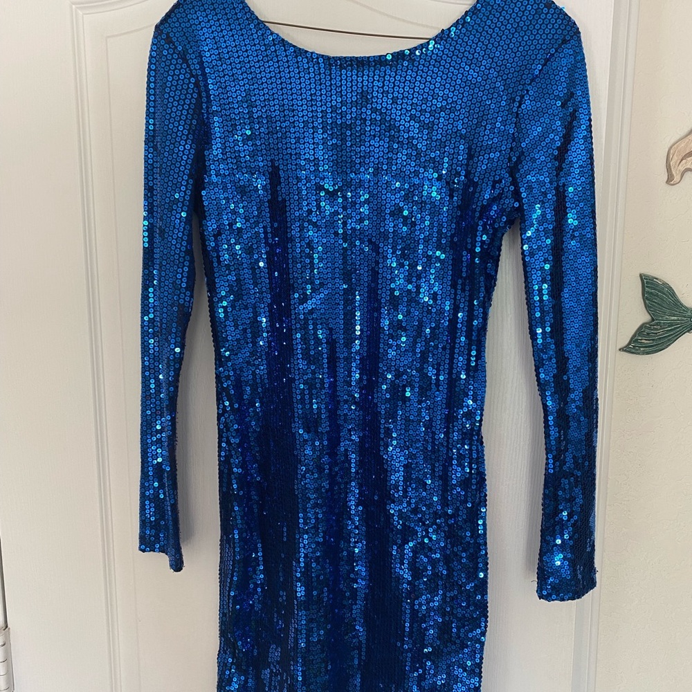 Sparkly blue dress